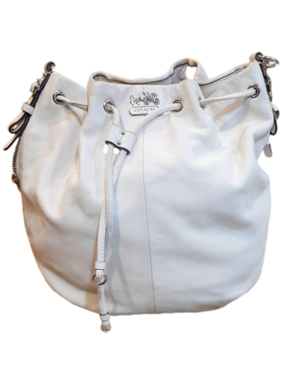 Vintage Coach Madison Leather Marielle
Drawstring Bucket Tote Bag
17016 Cream